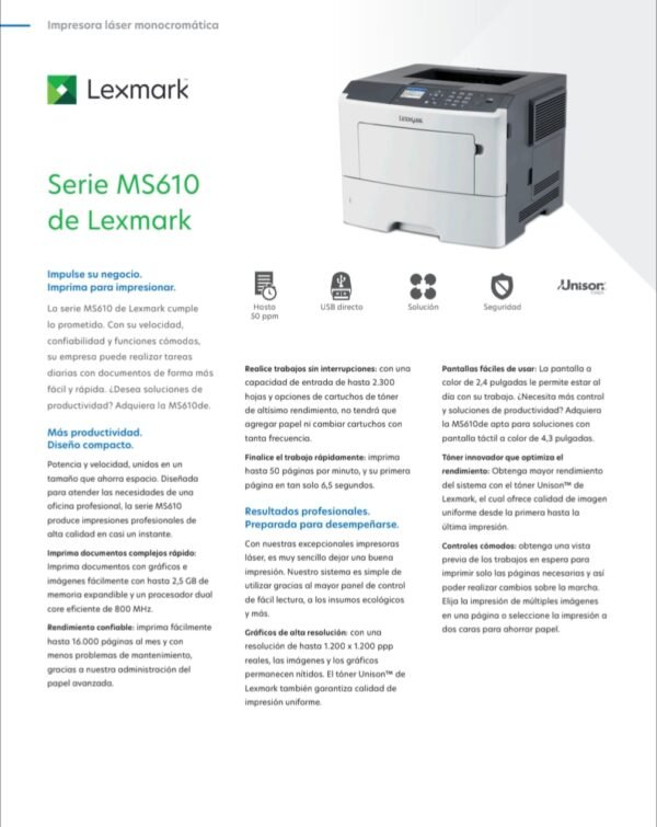 Impresora Láser Blanco y Negro