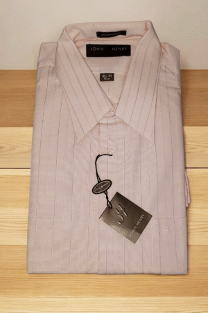 Camisa Rosa Claro a Rayas Azules John Henry                                       (10a)