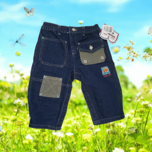 Pantalón Mezclilla bordado de Bebé con Botones                     C(24)