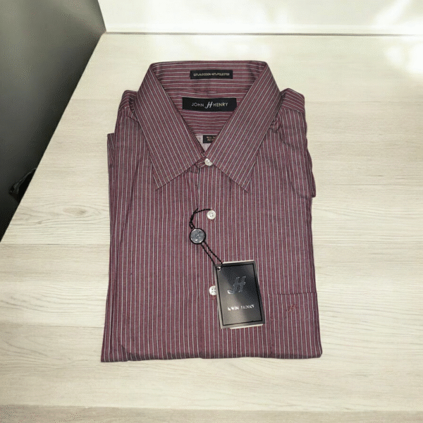 IMG_5432302417891666881 Camisa Café Rayas Blancas Manga Larga - John Henry (10a)