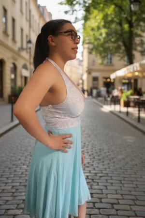 Vestido Azul Corto      (c1)